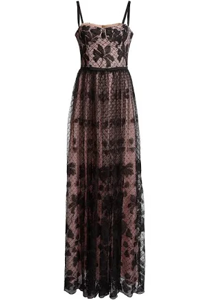 Giambattista Valli Floral-embroidered Corset Dress