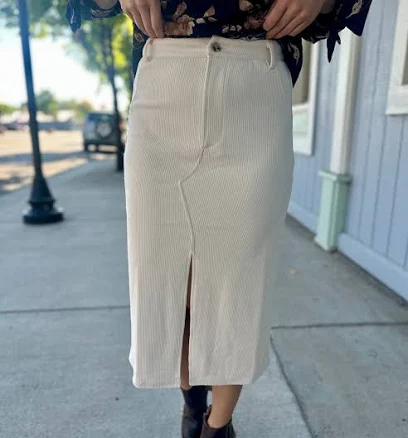 Corduroy Midi Skirt
