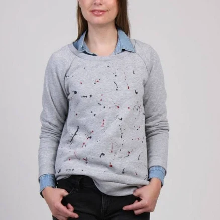 Paint Splatter Raglan Sleeve Sweatshirt