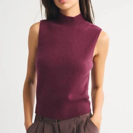 Abercrombie & Fitch Women's Merino Wool-Blend Shell Top