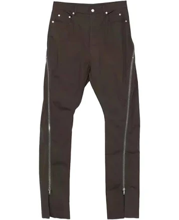 Rick Owens Zip-detailed Men Trousers - Grey