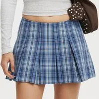 Cotton On Women's Mae Pleated Check Mini Skirt