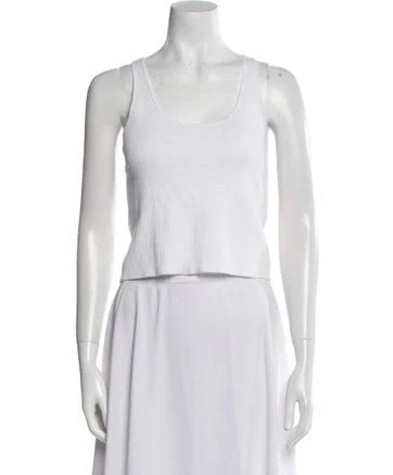 Loewe Anagram Scoop Neck Crop Top in Green, Women's M