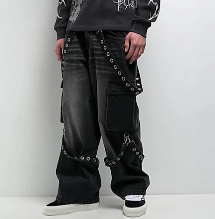 Vitriol Void Strap Ultra Wide Cargo Jeans