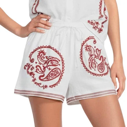Reba Amber Textured Woven Shorts