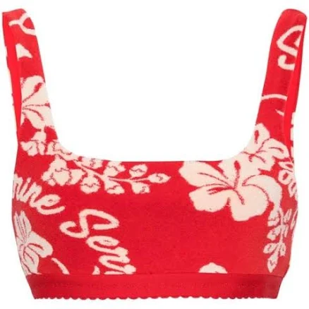 Marine Serre Tropical Terry Cloth Bra Top