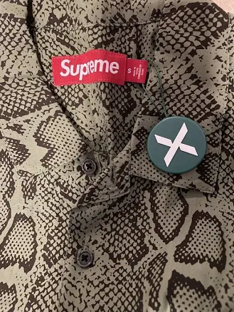 Supreme Snake S/s Shirt Olive Size Small