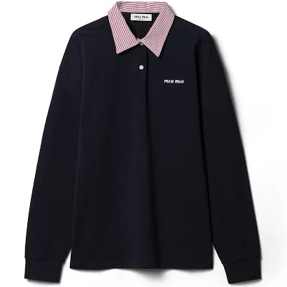 Miu Miu Women's Piqué Cotton Polo Shirt