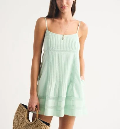 Abercrombie & Fitch Women's Scoopneck Flowy Mini Dress