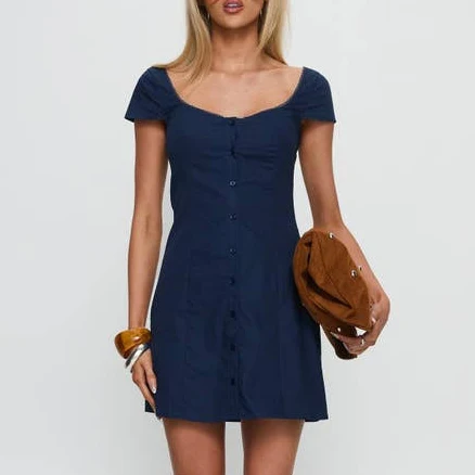 Princess Polly Marisella Scoop Neck Button-Up Minidress