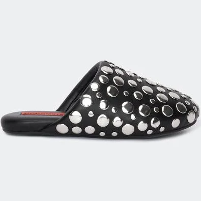 Simonmiller Studded Bubble Slipper Silver Vegan Leather
