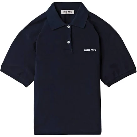 Miu Miu Men's Cotton Piqué Polo Shirt