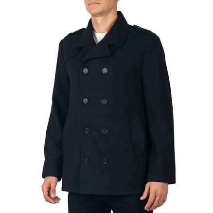 Alpine Swiss Jake Men's Wool Double Breasted Pea Coat