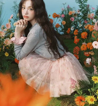IVE Liz X Flower Pattern Sleeveless One-Piece Dress