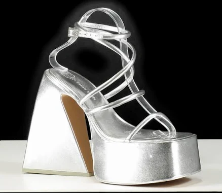 Naked Wolfe Metallic Angel Platform Heels UK 4 EU 37 - Naked Wolfe / Metallic / UK 4 EU 37
