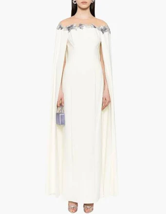 Embroidered Illusion Gown