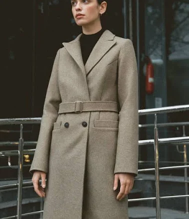 Structured Wool Coat with Warm Insulation
