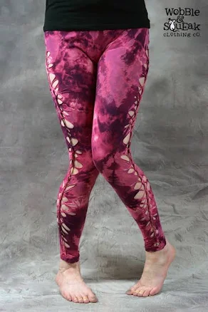 Organic Cotton Tie Dye Cut Out Braided Leggings