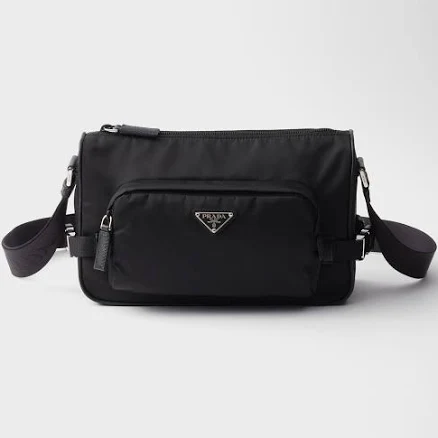Prada Men's Medium Re-Nylon And Saffiano Leather Shoulder Bag