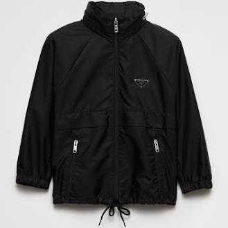 Prada Re-nylon Logo-plaque Rain Jacket WomanPrada Re-nylon Logo-plaque Rain Jacket Woman