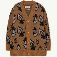 Brown Kids Racoon Cardigan