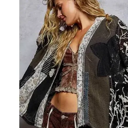 Oversized Patchwork Cardigan