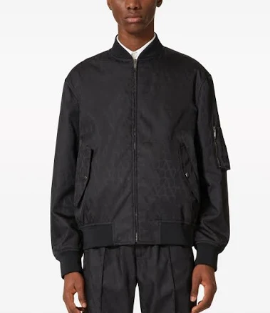 Valentino Garavani Men's Toile Iconographe Jacquard Bomber Jacket