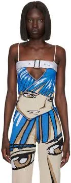 Ssense Exclusive Blue Anime Tank Top