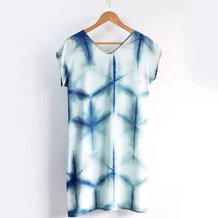 Silk Vneck Dress