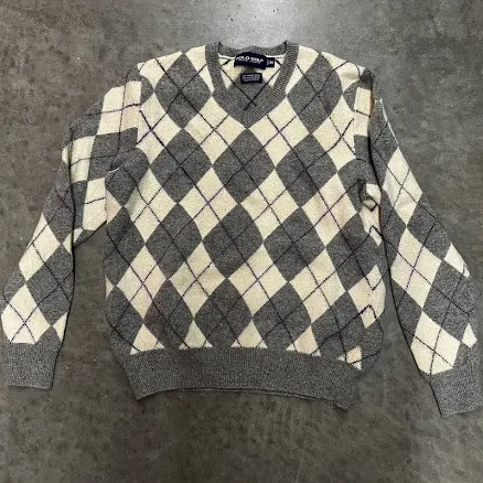 Polo Golf Ralph Lauren Womens Size Medium Argyle Sweater Wool Cashmere