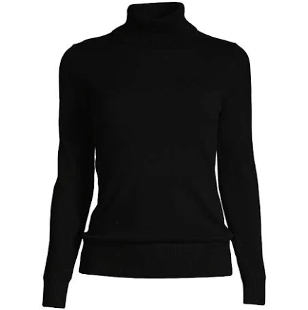 Lands' End Women's Cashmere Turtleneck Sweater