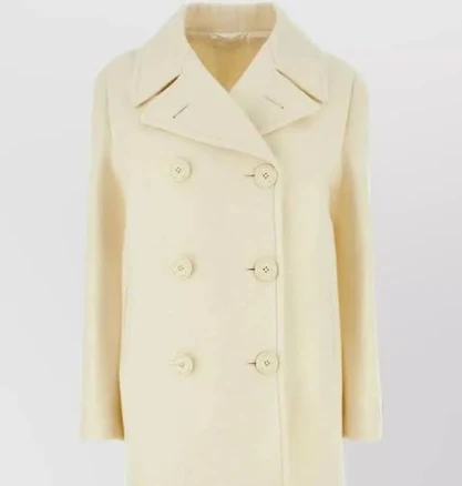 Prada Double-Breasted Wool Pea Coat