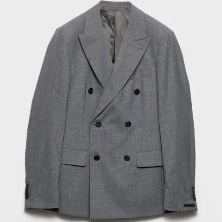 Prada Men's Double-Breasted Wool Jacket