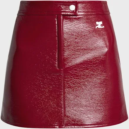 Courreges Women's Reedition Vinyl Mini Skirt
