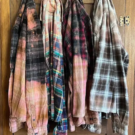 Custom Distressed Flannel Shirt