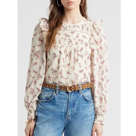 Treasure & Bond Ladder Cutout Cotton Top