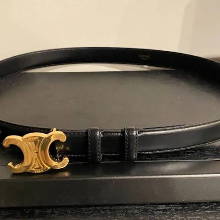 Celine Women's Triomphe Leather Belt