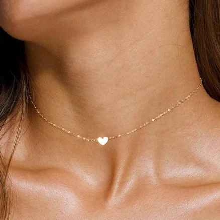 Dainty Heart Choker Necklace