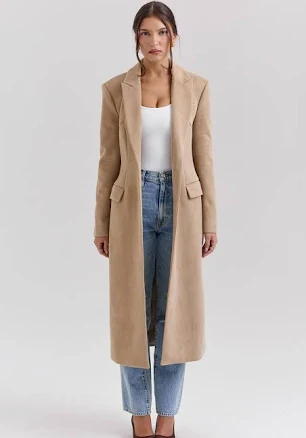 'Remi' Single Breasted Long Coat