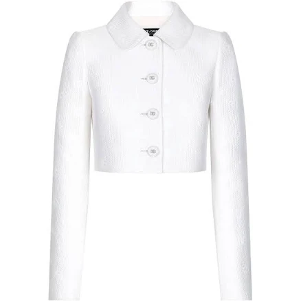 Dolce & Gabbana Women's Cropped Monogram Jacquard Jacket