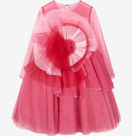 Marchesa Girls Volant Tulle Gown