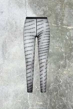 vetements x wolford monogram stocking
