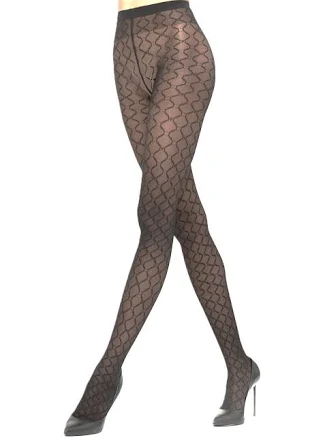 Wolford Monogram Tights, Medium / Black