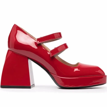 NODALETO Women's Bulla Babies Mary Janes Leather Pumps