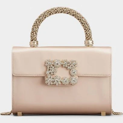Roger Vivier Jewel Efflorescence Satin Mini Bag