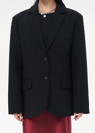 Double-Button Slit Back Blazer