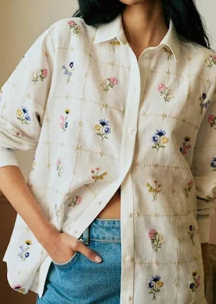 Maxy Shirt - Herbarium Embroidery