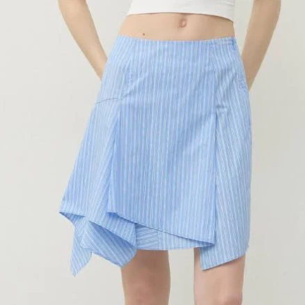 CITYBREEZE Unbalance Drape Skirt by W Concept