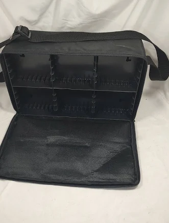 Padded Cassette Storage Carry Case Holds 60 Tapes Zipper Strap Fully