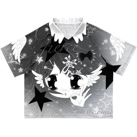 CFIERCE Angel Print Raglan Tee